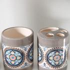 Набор аксессуаров для ванной комнаты «Рим», 4 предмета (мыльница, дозатор для мыла 370 мл, 2 стакана 370 мл), цвет серый - Фото 3