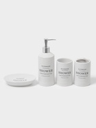 Аксессуары для ванной «Лофт», 4 предмета, мыльница, дозатор для мыла 440 мл, 2 стакана 320 мл, белые - Фото 2