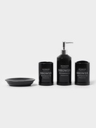 Аксессуары для ванной «Лофт», 4 предмета, мыльница, дозатор для мыла 420 мл, 2 стакана, чёрные - Фото 2