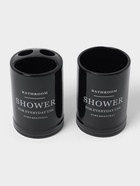 Аксессуары для ванной «Лофт», 4 предмета, мыльница, дозатор для мыла 420 мл, 2 стакана, чёрные - Фото 5