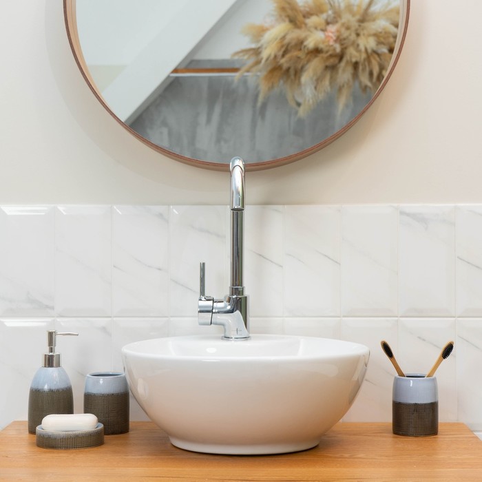 Набор аксессуаров для ванной комнаты «Рассвет», 4 предмета (мыльница, дозатор для мыла 320 мл, 2 стакана) Набор аксессуаров для ванной комнаты «Рассвет», 4 предмета (мыльница, дозатор для мыла 320 мл, 2 стакана)