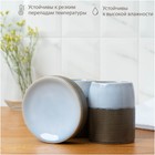 Набор аксессуаров для ванной комнаты «Рассвет», 4 предмета (мыльница, дозатор для мыла 320 мл, 2 стакана), цвет голубой - фото 9824411