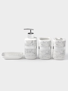 Аксессуары для ванной «Вестерос», 4 предмета, мыльница, дозатор для мыла 390 мл, 2 стакана, белые - Фото 3