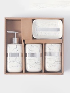 Аксессуары для ванной «Вестерос», 4 предмета, мыльница, дозатор для мыла 390 мл, 2 стакана, белые - Фото 8