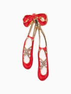 Брошь «Пуанты» балерины, цвет красно-белый в золоте - Фото 1