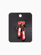 Брошь «Пуанты» балерины, цвет красно-белый в золоте - Фото 5