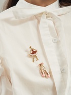 Брошь «Пуанты» балерины, цвет бело-розовый в золоте - Фото 2