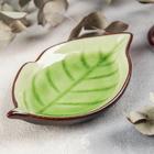 Блюдо керамическое сервировочное «Таллула. Лист», 17×10 см, цвет зелёный - Фото 2