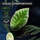 Блюдо сервировочное «Таллула. Лист», 18×9.5 см, керамика, зелёное - Фото 5