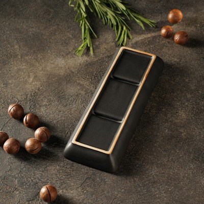 Менажница 3 секции «Таллула», 20.5×7.5×2.5 см, керамика