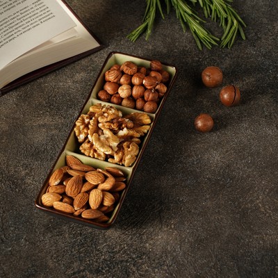 Менажница 3 секции «Таллула», 20.5×7.5×2.5 см, керамика