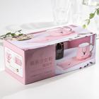 Чайная пара керамическая с ложкой «Золотое копытце», 3 предмета: чашка 320 мл, тарелка 25×12×2 см, ложка, цвет синий - Фото 3