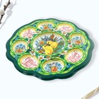 Подставка для яиц и кулича «Цыплята в цветах», на 8 яиц, d=25 см - Фото 3