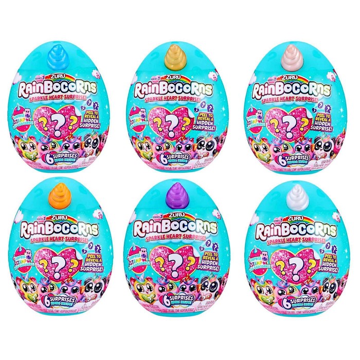 Мягкая игрушка мини RainBocoRns, в яйце, с аксессуарами, разноцветный - Фото 1