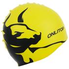 Шапочка для плавания мужская Onlitop «Бык», силиконовая, обхват 54-60 см, цвет жёлтый - Фото 2