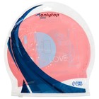 Шапочка для плавания Love, силиконовая, обхват 54-60 см, цвет розовый - Фото 5