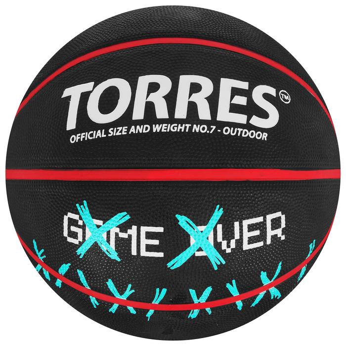 Мяч баскетбольный TORRES Game Over, B02217, размер 7 - Фото 1