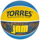 Мяч баскетбольный TORRES Jam, B02043, резина, клееный, 8 панелей, р. 3 - фото 415788