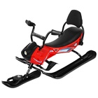 Снегокат Snowpatrol 2, со спинкой, с фонариком, красный, чёрный, SND4/1 Nika Kids - Фото 6