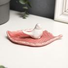 Сувенир керамика подставка "Воробушек на листочке" МИКС 3,5х11,5х7,5 см - фото 21189155