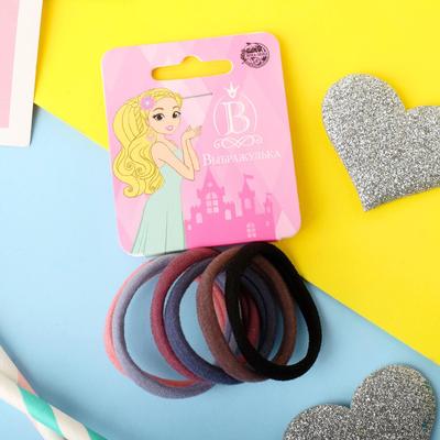 Резинки для волос «Спорт», набор 6 шт., пастельные тона, 3.5 см