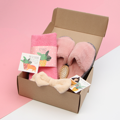 Набор подарочный «Этель. Spaсение от усталости», полотенце, тапочки, повязка на голову