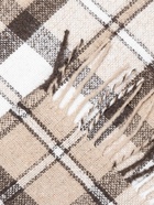 Плед с бахромой Vladi Palermo, 140×200 см, белый, коричневый, шерсть 20%, пан 40% - Фото 3