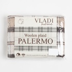 Плед с бахромой Vladi Palermo, 140×200 см, белый, коричневый, шерсть 20%, пан 40% - Фото 4