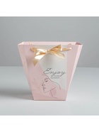 Пакет для цветов трапеция Enjoy, 10 х 23 х 23 см (комплект 5 шт) - фото 68051118