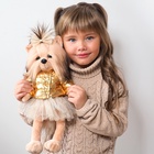 Мягкая игрушка Lucky Yoyo, в золотом пуховике, с каркасом 37 см 6031216