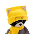 Мягкая игрушка «Енотик Дэнни» в шапке котёнка 20 см - Фото 5
