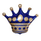 Шар фольгированный 24" «Корона», цвет синий - фото 318447641