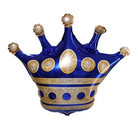Шар фольгированный 24" «Корона», цвет синий