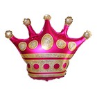 Шар фольгированный 24" «Корона», цвет розовый - фото 9154000
