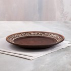 Тарелка "Тиана", плоская, ангоб, красная глина, 21 см - Фото 4