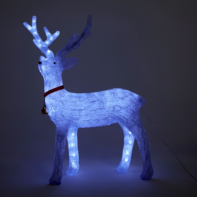 УЦЕНКА Фигура акриловая «Олень голова влево», 60×35×100 см, 144 LED, 24 В, свечение белое