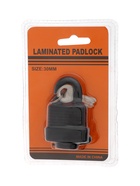 Замок навесной LOCKLAND, 30 мм, влагозащищенный, короткая дужка, 2 ключа, цвет черный - Фото 8