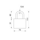 Замок навесной LOCKLAND, 65 мм, влагозащищенный,  короткая дужка, 2 ключа, цвет черный - Фото 5