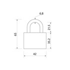 Замок навесной, 40 мм, влагозащищенный, короткая дужка, 3 ключа - Фото 5