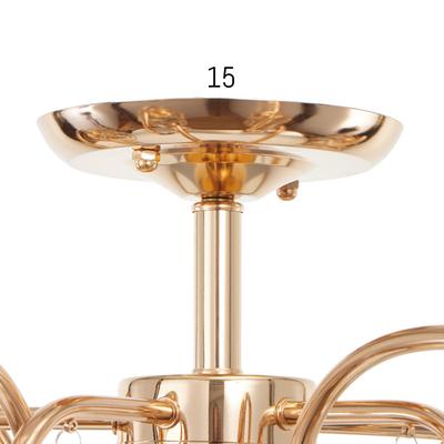 Люстра 1551/5 5х40Вт Е27 золото с хрустальнымии подвесками 54х54х26 см МОДЕЛЬ:GMN-0066,