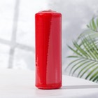 Свеча - цилиндр, 5х15 см, красная, 14 ч - Фото 2