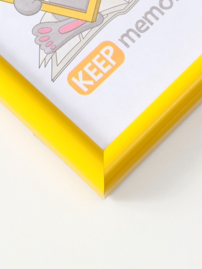 Фоторамка пластик "Радуга" 10х15 см, жёлтый