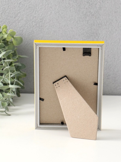 Фоторамка пластик "Радуга" 10х15 см, жёлтый