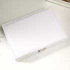 Шкатулка кожзам для украшений "Гладкость" белоснежная 6,5х27х18,5 см - Фото 4