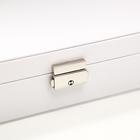 Шкатулка кожзам для украшений "Гладкость" белоснежная 6,5х27х18,5 см - Фото 5