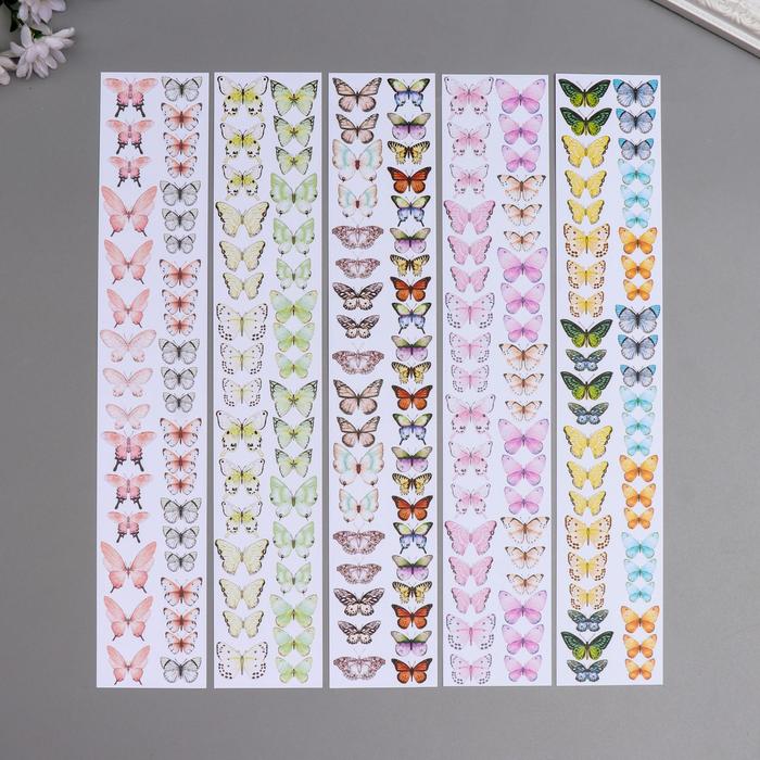 Набор полос для декорирования "Бабочки 6" 5 шт, 5х30,5 см - Фото 1