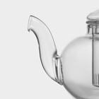 УЦЕНКА Чайник заварочный «Валенсия с розой», 400 мл, со стеклянным ситом - Фото 2