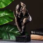 Фигурка полистоун «Пара влюбленных», чёрный с золотом, 30 см 5984240