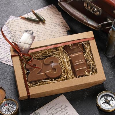 Бельгийский шоколад, 2 в 1 «23 февраля + Джип», 160 г