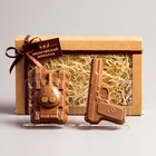 Бельгийский шоколад, 2 в 1 «Танк + Пистолет», 160 г - Фото 4